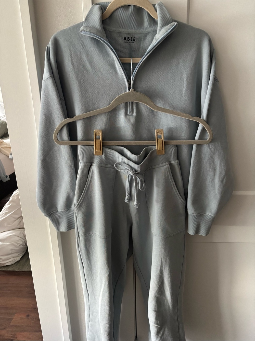 ABLE Pale Blue Zip-Up and Jogger Set